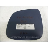 VOLKSWAGEN AMAROK 2H - 2/2011 TO 3/2023 - 2DR/4DR UTE - RIGHT SIDE MIRROR - FLAT GLASS ONLY - 180w X 170h - NEW