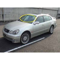 suitable for TOYOTA ARISTO JZS161 - 1/1997 to 2005 - 4DR SEDAN - FRONT WINDSCREEN GLASS - MIRROR BUTTON IN SUN SHADE - NEW