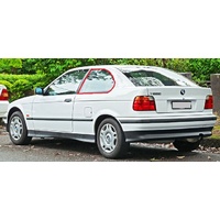 BMW 3 SERIES E36 - 5/1991 to 9/2000 - 3DR HATCH COMPACT - LEFT SIDE REAR FLIPPER GLASS - ENCAPSULATED - (Second-hand)