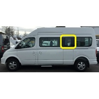 LDV V80 - 2/2013 to CURRENT - VAN - LEFT SIDE MIDDLE FIXED (BEHIND SLIDING DOOR) BONDED WINDOW GLASS - 547 x 558 - NEW
