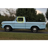 FORD F100 - 1973 TO 1981 - UTE -PASSENGERS - LEFT SIDE FRONT DOOR GLASS - GREEN - MADE TO ORDER - NEW