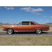 FORD FAIRLANE - 1966 to 1967 - 2DR COUPE - PASSENGERS - LEFT SIDE FRONT DOOR GLASS - GREEN - MADE TO ORDER - NEW - CALL FOR STOCK