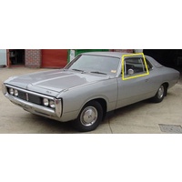CHRYSLER VALIANT VH-VJ - 1971 to 1972 - 2DR HARDTOP - PASSENGERS - LEFT SIDE FRONT DOOR GLASS (WITH VENT) - GREEN - NEW (MADE TO ORDER) 
