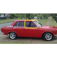 DATSUN 1600 - 1967 to 1973 - 4DR SEDAN - DRIVERS - RIGHT SIDE FRONT DOOR GLASS - CLEAR - MADE-TO-ORDER - NEW