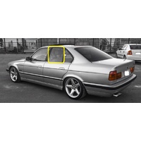 BMW 5 SERIES E34 - 9/1988 to 1/1996 - 4DR SEDAN - LEFT SIDE REAR DOOR GLASS - GREEN - NEW