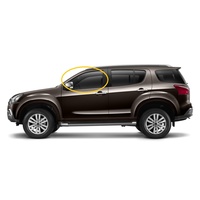 ISUZU MU-X 4WD - 11/2013 TO 5/2021 - 5DR SUV - PASSENGERS - LEFT SIDE FRONT DOOR GLASS - WITH FITTING - GREEN - (Second-hand)