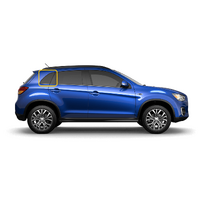 MITSUBISHI ASX - 7/2010 to CURRENT - 5DR WAGON - DRIVERS - RIGHT SIDE OPERA GLASS - PRIVACY TINT (CHROME MOULD) - (Second-hand)
