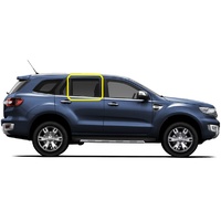 FORD EVEREST UA - 10/2015 to 7/2022 - 5DR WAGON - RIGHT SIDE REAR DOOR GLASS (1 HOLE) - GREEN - NEW