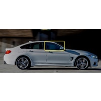 BMW 4 SERIES F36 GRAN - 6/2014 TO 6/2021 - 4DR COUPE - DRIVERS - RIGHT SIDE FRONT DOOR GLASS - 2 HOLES - GREEN - NEW