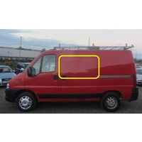 FIAT DUCATO - 2/2002 to 2/2007 - SWB VAN (ZFA230 - 240) - LEFT OR RIGHT SIDE FRONT BONDED FIXED WINDOW GLASS - GREY