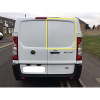 FIAT SCUDO - 4/2008 to 10/2015 - VAN - DRIVERS - RIGHT SIDE REAR BARN DOOR GLASS (NOT HEATED) - NO WIPER HOLE - GREEN - NEW