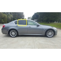 NISSAN SKYLINE V36 - 1/2007 to CURRENT - 4DR SEDAN - RIGHT SIDE REAR DOOR GLASS - PRIVACY TINT - NEW