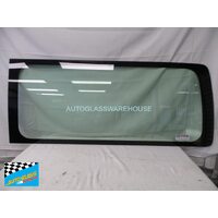 suitable for TOYOTA HIACE 220 SERIES - 4/2005 to 4/2019 - COMMUTER BUS - LEFT SIDE REAR CARGO GLASS - GENUINE, SMALL CERAMIC - 1370 X 565 -SECOND-HAND