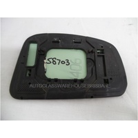 NISSAN TIIDA C11 - 2/2006 to 10/2012 - 5DR HATCH - PASSENGERS - LEFT SIDE MIRROR - BASE WITH FLAT GLASS ONLY - 169MM x 108MM