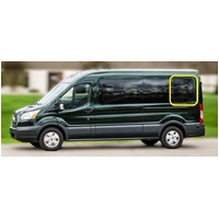 FORD TRANSIT VO - 9/2014 TO CURRENT - VAN - PASSENGERS - LEFT SIDE REAR BONDED FIXED GLASS - 670 X 715 - GREY - NEW