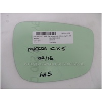 MAZDA CX-5 KE - 11/2014 TO 1/2017 - 5DR WAGON - LEFT SIDE MIRROR - FLAT GLASS ONLY - 130mm HIGH X 180mm WIDEST ANGLE - NEW