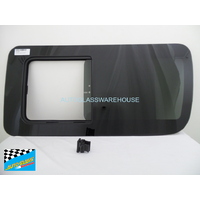 suitable for TOYOTA HIACE  (SBV ONLY) - 1998 to 2012 - VAN - RIGHT SIDE FRONT SLIDING UNIT - DOT - PRIVACY TINTED - 530h X 1070 - NEW