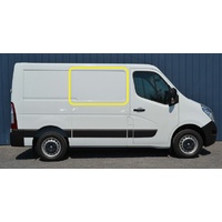 RENAULT MASTER X62 - 9/2011 TO CURRENT - SWB VAN - DRIVERS - RIGHT SIDE FRONT FIXED GLASS - BONDED - GREY - NOT SLIDING DOOR - NEW