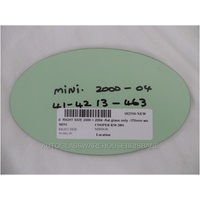MINI COOPER R50 - 2002 TO 2004 - 3DR HATCH - DRIVERS - RIGHT SIDE MIRROR - FLAT GLASS ONLY - 170MM WIDE X 100MM - NEW