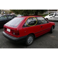 HYUNDAI EXCEL X1 - 1/1985 to 1/1990 - 3DR HATCH - DRIVERS - RIGHT SIDE FLIPPER GLASS - (Second-hand)