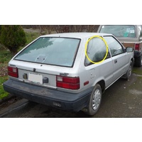 HYUNDAI EXCEL X2 - 2/1990 to 8/1994 - 3DR HATCH - RIGHT SIDE FLIPPER REAR GLASS - (LIMITED STOCK) - GREEN