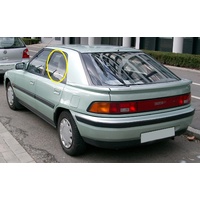 MAZDA 323 BG ASTINA - 7/1989 to 5/1994 - 5DR HATCH - LEFT SIDE REAR DOOR GLASS -- NEW