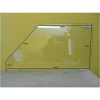 ECONOVAN JG SERIES 1 SWB - 5/1984 to 11/1996 - VAN - PASSENGERS - LEFT SIDE FRONT DOOR GLASS - 2 HOLES - GREEN - NEW (LIMITED STOCK)