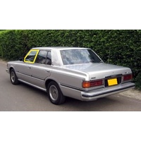 suitable for TOYOTA CROWN MS111/MS112 - 1980 to 9/1983 - 4DR SEDAN - PASSENGER - LEFT SIDE FRONT DOOR GLASS - (SECOND-HAND)