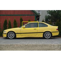 BMW 3 SERIES E36 - 12/1993 TO 6/1995 - 2DR CONVERTIBLE - PASSENGERS - LEFT SIDE FRONT DOOR GLASS - SEKURIT, 4 HOLES - GREEN - NEW