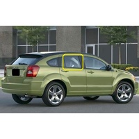 DODGE CALIBER PM - 8/2006 to 12/2011 - 5DR HATCH - RIGHT SIDE REAR DOOR GLASS (1 HOLE) - GREEN - NEW