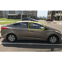 HYUNDAI ELANTRA MD - 6/2011 to 12/2015 - 4DR SEDAN - DRIVER - RIGHT SIDE FRONT DOOR GLASS (FOR 1 LUGG AND 1 CLAMP MODELS) - GLASS ONLY - NEW