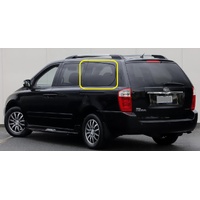 KIA CARNIVAL VQ - 1/2006 TO 12/2014 - MINI VAN - PASSENGERS - LEFT SIDE REAR CARGO GLASS - (APROX 720MM LONG) - GREEN - NEW