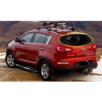 KIA SPORTAGE - 7/2010 to 9/2015 - 5DR WAGON - REAR WINDSCREEN GLASS - FOR MODEL WITH SPOILER, HEATED (470mm high) - NEW