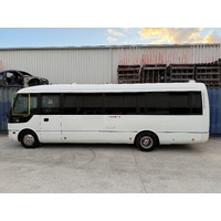 MITSUBISHI ROSA UE6/BE6 - 8/2000 to CURRENT - BUS - LEFT SIDE FRONT WINDOW SLIDING GLASS  - SLIDES BACKWARDS (FIRST PIECE) - 2 HOLES -773 HIGH - NEW