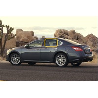 NISSAN MAXIMA J32 - 6/2009 to 10/2013 - 4DR SEDAN - PASSENGERS - LEFT SIDE REAR DOOR GLASS - GREEN - NEW