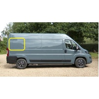 FIAT DUCATO - 2/2007 to CURRENT - LWB/XLWB VAN - RIGHT REAR SLIDING WINDOW GLASS IN GLASS FRAME - REAR PIECE SLIDES FORWARD - 1135 x 665 - NEW