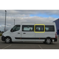 RENAULT MASTER X62 - 9/2011 to CURRENT - LWB/X-LWB VAN - LEFT SIDE MIDDLE FIXED GLASS (BEHIND SLIDING DOOR) - BONDED - NEW