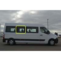 RENAULT MASTER X62 - 9/2011 to CURRENT - LWB/X-LWB VAN - RIGHT SIDE MIDDLE FIXED GLASS (920 x 685) - BONDED - (FOR MODEL W/OUT RIGHT SLIDING DR)  - NE