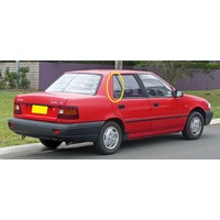 HYUNDAI EXCEL X2 - 2/1990 TO 8/1994 - 4DR/5DR SEDAN/HATCH - DRIVERS - RIGHT SIDE REAR QUARTER GLASS - CLEAR - NEW