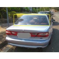 FORD FAIRLANE NF/NL - 3/1995 TO 2/1999 - 4DR SEDAN - REAR WINDSCREEN GLASS - ENCAPSULATED - WITH MOULD - (Second-hand)