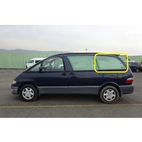 suitable for TOYOTA ESTIMA TR20 IMPORT - 1/1991 to 1/2000 - VAN - LEFT SIDE REAR CARGO GLASS - 1 HOLE - GREEN - NEW