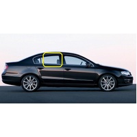 VOLKSWAGEN PASSAT MK 6-6.5 - 3/2006 to 5/2015 - 4DR SEDAN - DRIVERS - RIGHT SIDE REAR DOOR GLASS - 1 HOLE, THICKNESS 3.18MM - LOW STOCK - NEW