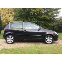 VOLKSWAGEN POLO V - WVWZZZ9NZ - 7/2002 TO 4/2010 - 3DR HATCH - DRIVERS - RIGHT SIDE OPERA GLASS - ENCAPSULATED - GREEN - NEW