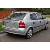 HOLDEN ASTRA TS - 8/1998 to 9/2005 - 3DR/5DR HATCH - REAR WINDSCREEN GLASS - ENCAPSULATED - (Second-hand)