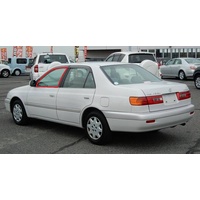 suitable for TOYOTA CORONA IMPORT ST202 - 1993 to 1998 - 4DR SEDAN - PASSENGERS - LEFT SIDE FRONT DOOR GLASS - (SECOND-HAND)