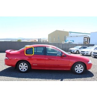 FORD FALCON AU/BA/BF - 9/1998 TO 5/2008 - 4DR SEDAN - DRIVERS - RIGHT SIDE REAR QUARTER GLASS - (SECOND-HAND)