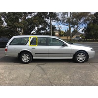 FORD FALCON AU-BA-BF - 9/1998 to 6/2010 - 5DR WAGON - DRIVERS - RIGHT SIDE REAR QUARTER GLASS - GREEN - (SECOND-HAND)
