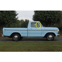 FORD F100 - 1973 to 1981 - UTE - DRIVERS - RIGHT SIDE FRONT QUARTER GLASS - CLEAR - MADE TO ORDER - (AU MADE) - 202MM X 383MM - NEW