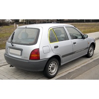 suitable for TOYOTA STARLET KP90 - 3/1996 to 9/1999 - 5DR HATCH - DRIVERS - RIGHT SIDE REAR QUARTER GLASS - NEW
