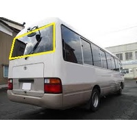 suitable for  TOYOTA COASTER BB21 - 1982 to 6/1993 - 20 SEATER BUS - REAR SCREEN GLASS - NEW